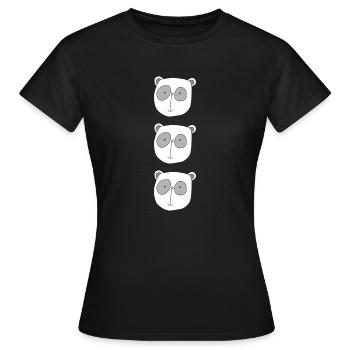 Koala Bear Triple - T-shirt Femme - noir - Devant - AI Model Female 172 dark (172cm)