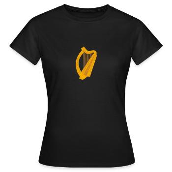 Ireland irish harp - T-shirt Femme - noir - Devant - AI Model Female 172 dark (172cm)