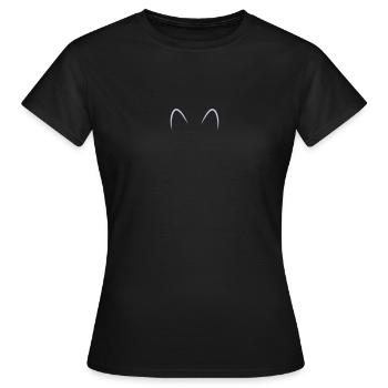 Cat ears - Women's T-Shirt - black - Front - AI Model Female 172 dark (172cm)