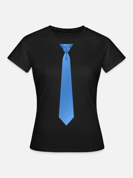 Eldregde Krawatte blau - Frauen T-Shirt - Schwarz