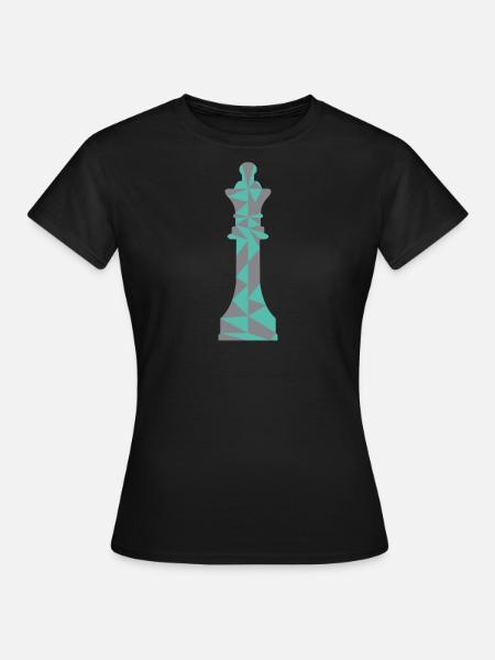 SCHACH DAME/POLYGON - Frauen T-Shirt - Schwarz