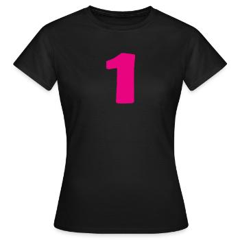 1. 1 AN. 1er ANNIVERSAIRE. ANNIVERSAIRE 1 AN - T-shirt Femme - noir - Devant - AI Model Female 172 dark (172cm)