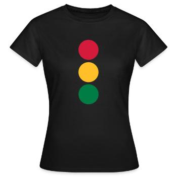Ampel - Auto - Frauen T-Shirt - Schwarz - Vorne - AI Model Female 172 dark (172cm)