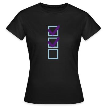 Haken - Frauen T-Shirt - Schwarz - Vorne - AI Model Female 172 dark (172cm)