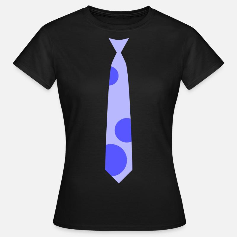 Tshirt tie - light blue version - Women's T-Shirt - black