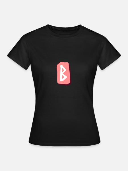 Berkana-Rune - Frauen T-Shirt - Schwarz