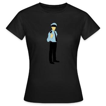 Polizist - Frauen T-Shirt - Schwarz - Vorne - AI Model Female 172 dark (172cm)