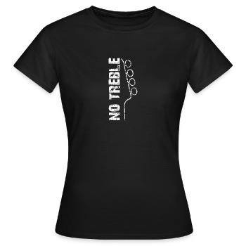 Basses, Pas d’aigus, Tonalités basses, Slapping Lignes de basse - T-shirt Femme - noir - Devant - AI Model Female 172 dark (172cm)