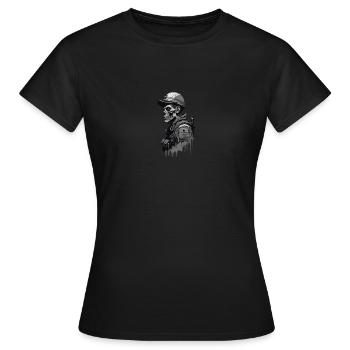 Soldat zombie - T-shirt Femme - noir - Devant - AI Model Female 172 dark (172cm)