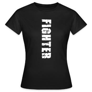 Combattant - T-shirt Femme - noir - Devant - AI Model Female 172 dark (172cm)