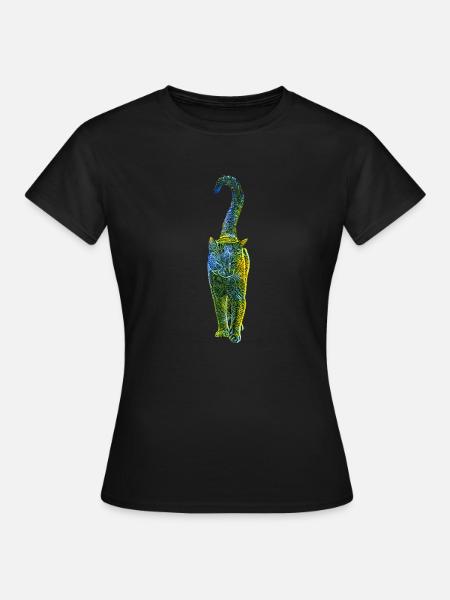Mystic Cat - Frauen T-Shirt - Schwarz