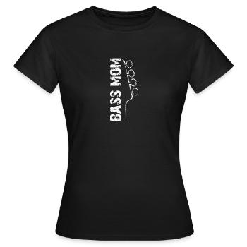 Bass mom my mom plays bass is bass player - Women's T-Shirt - black - Front - AI Model Female 172 dark (172cm)