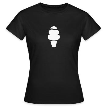 Eis Eiscreme Softeis Geschenkidee - Frauen T-Shirt - Schwarz - Vorne - AI Model Female 172 dark (172cm)