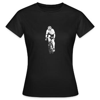 Cyclisme - Cyclistes sur route - Courses cyclistes - T-shirt Femme - noir - Devant - AI Model Female 172 dark (172cm)