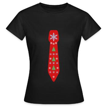 KRAWATTEN Ersatz an Weihnachten Geschenk - Frauen T-Shirt - Schwarz - Vorne - AI Model Female 172 dark (172cm)