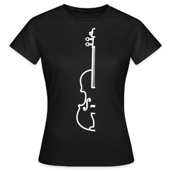 Violon violon violon musicien - T-shirt Femme - noir - Devant - AI Model Female 172 dark (172cm)