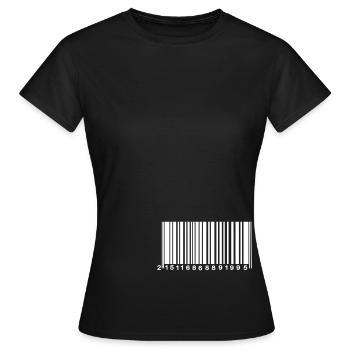 code barre chiffré - T-shirt Femme - noir - Devant - AI Model Female 172 dark (172cm)