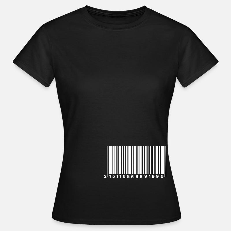 code barre chiffré - T-shirt Femme - noir