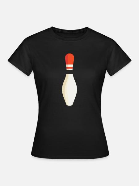 Bowling Pins Pin - Frauen T-Shirt - Schwarz