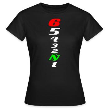 Boite de vitesses moto - T-shirt Femme - noir - Devant - AI Model Female 172 dark (172cm)