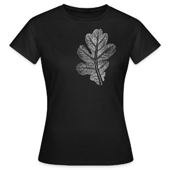 Feuille de chêne Original Impression / feuille chêne - T-shirt Femme - noir - Devant - AI Model Female 172 dark (172cm)