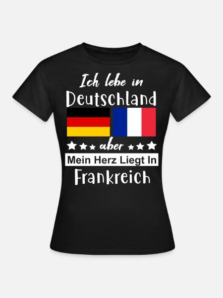 Allemagne France - T-shirt Femme - noir