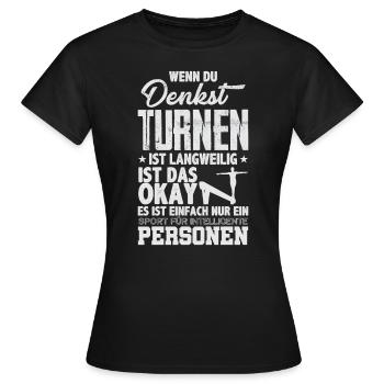 Gymnastics Turnen - Frauen T-Shirt - Schwarz - Vorne - AI Model Female 172 dark (172cm)