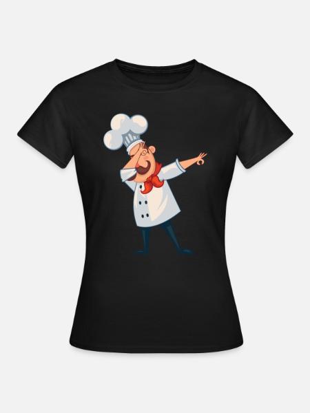 Chefkoch macht den Dab Koch kochen Küche Geschenk - Dame-T-shirt - sort