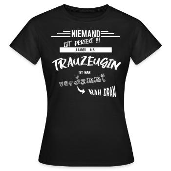 demoiselle d'honneur - T-shirt Femme - noir - Devant - AI Model Female 172 dark (172cm)