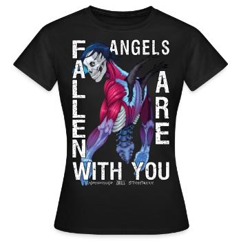 Anges déchus - T-shirt Femme - noir - Devant - AI Model Female 172 dark (172cm)