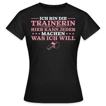 Handballtrainerin Beste Trainerin Geschenk - Frauen T-Shirt - Schwarz - Vorne - AI Model Female 172 dark (172cm)