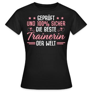 Fußballtrainerin Beste Trainerin - Frauen T-Shirt - Schwarz - Vorne - AI Model Female 172 dark (172cm)