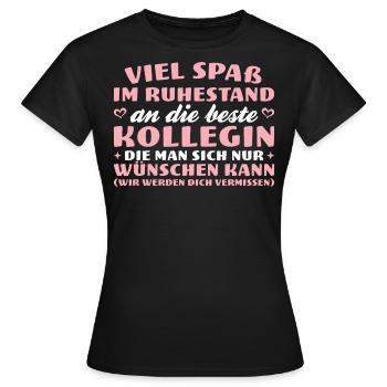 Ruhestand Beste Kollegin Abschied Geschenk - Frauen T-Shirt - Schwarz - Vorne - AI Model Female 172 dark (172cm)