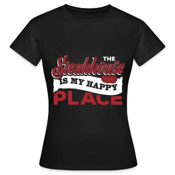 Steakhouse Steak steak viande - T-shirt Femme - noir - Devant - AI Model Female 172 dark (172cm)