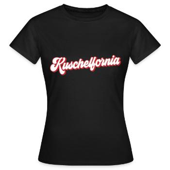 Kuschelfornia Kuschelig | Farben änderbar - Frauen T-Shirt - Schwarz - Vorne - AI Model Female 172 dark (172cm)