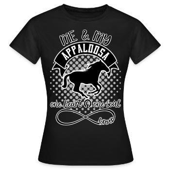 Appaloosa horse horse sayings - Women's T-Shirt - black - Front - AI Model Female 172 dark (172cm)