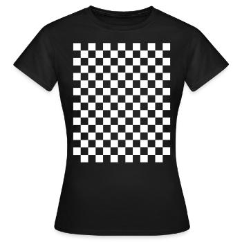 Checkerboard - Ska - Women's T-Shirt - black - Front - AI Model Female 172 dark (172cm)