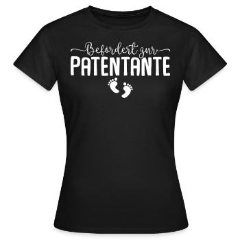 Patentante Schwangerschaftsverkündung Babyparty - Frauen T-Shirt - Schwarz - Vorne - AI Model Female 172 dark (172cm)