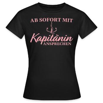 Bootsführerschein bestanden Seglerin Kapitänin - Frauen T-Shirt - Schwarz - Vorne - AI Model Female 172 dark (172cm)