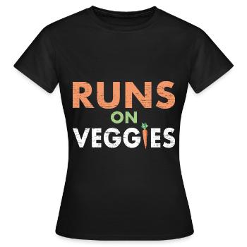 Le carburant végétalien est légume - T-shirt Femme - noir - Devant - AI Model Female 172 dark (172cm)