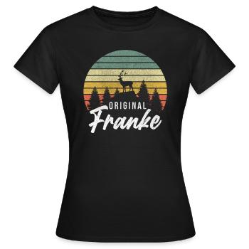 Original Franke Franken Franconian Bavaria Gift - Women's T-Shirt - black - Front - AI Model Female 172 dark (172cm)