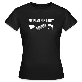 Keyboarder Gift Keyboard Player Keyboard Wine - Women's T-Shirt - black - Front - AI Model Female 172 dark (172cm)