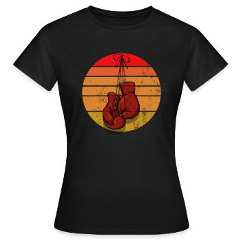 Boxen Boxhandschuhe Boxer - Frauen T-Shirt - Schwarz - Vorne - AI Model Female 172 dark (172cm)