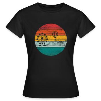 Parc d’attractions de kermesse Parc d’attractions Rummel - T-shirt Femme - noir - Devant - AI Model Female 172 dark (172cm)