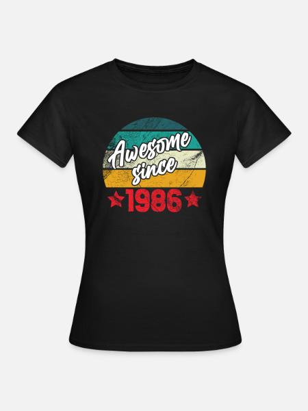 Mahtavaa vuodesta 1986, legendaa vuodesta 1986 - Naisten t-paita - musta