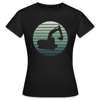 Pelleteuses Dragage Pelles - T-shirt Femme - noir - Devant - AI Model Female 172 dark (172cm)