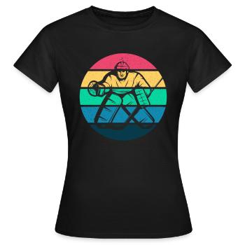 Eishockey - Frauen T-Shirt - Schwarz - Vorne - AI Model Female 172 dark (172cm)