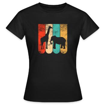 Zoo Besucher Tierfan Geschenkidee Giraffe Elefant - Frauen T-Shirt - Schwarz - Vorne - AI Model Female 172 dark (172cm)