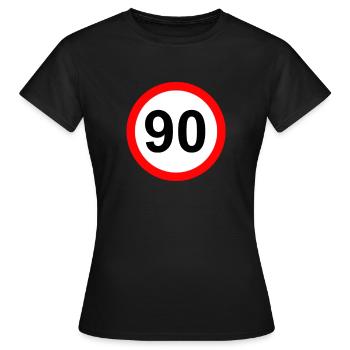 90 JAHRE ALT 90 Geburtstag Lustig - Frauen T-Shirt - Schwarz - Vorne - AI Model Female 172 dark (172cm)