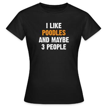 Caniche - Cadeau de proverbe drôle - T-shirt Femme - noir - Devant - AI Model Female 172 dark (172cm)